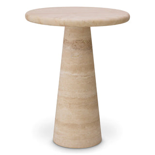KLEIO | Travertine | Side table | 46cm