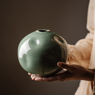 Mayumi | Vase | Keramik | Olivegrün