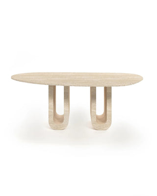 Table à manger | Bouclé | Travertin