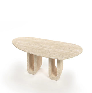 Table à manger | Bouclé | Travertin