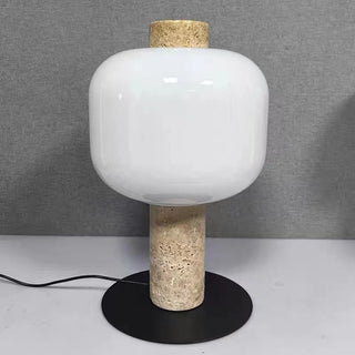 Rhuba | Tischlampe | Marmor | Travertin