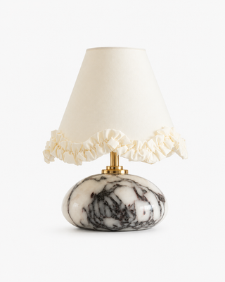 Noor | Nachttischlampe | Calacatta Viola | Marmor