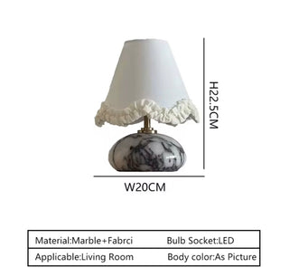 Noor | Nachttischlampe | Calacatta Viola | Marmor